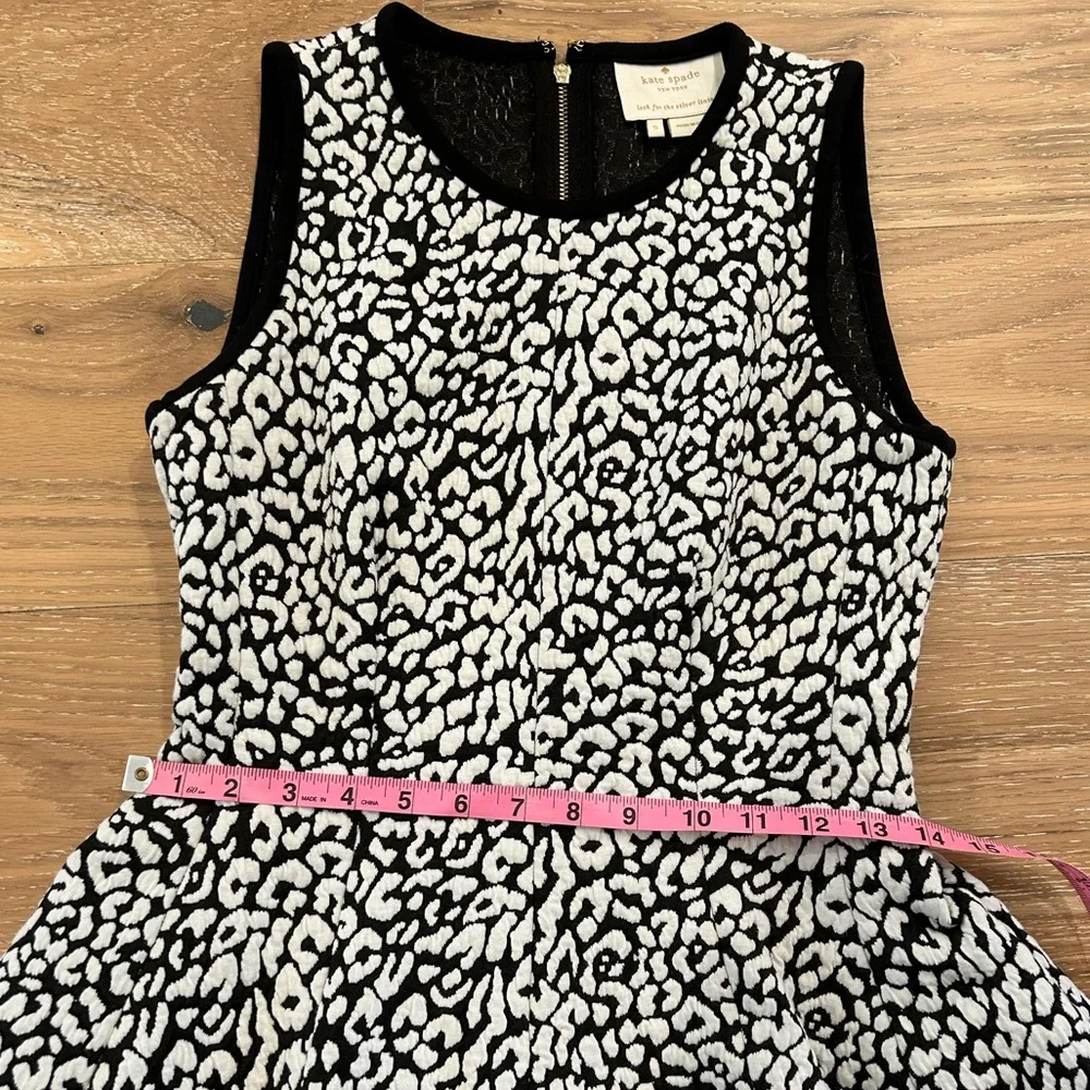 Black and white leopard Kate Spade dress size small in excellent used‎ condition